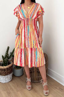 The-Mixed-Stripe-Cap-Sleeve-Midi-Dress-Pink.jpg