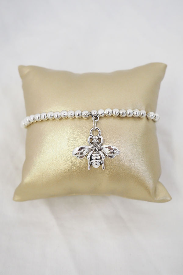 Silver bee bracelet Clearance