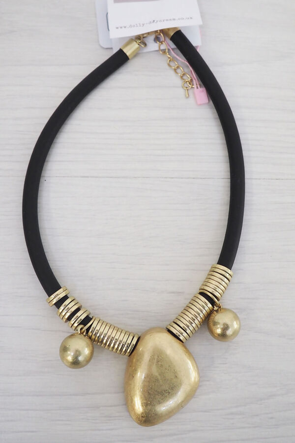 The-Gold-Chunky-Pebble-Short-Necklace-Black.jpg