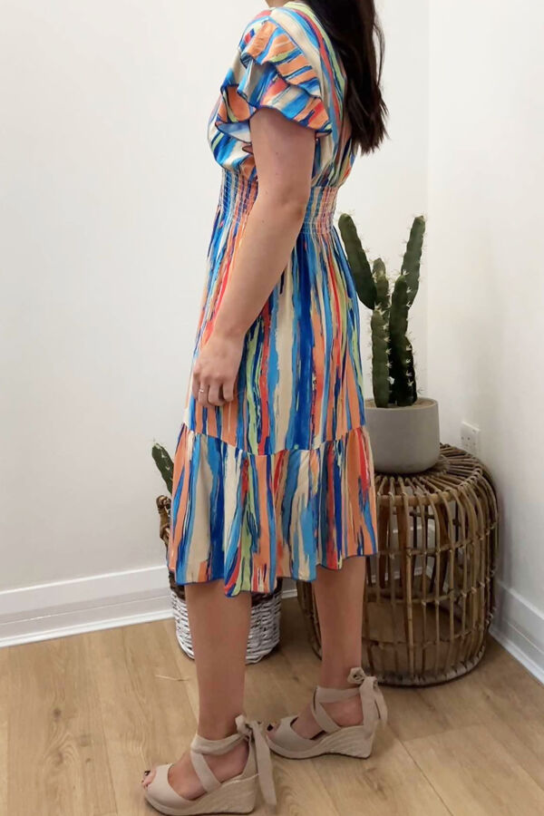 The-Mixed-Stripe-Cap-Sleeve-Midi-Dress-Orange2.jpg