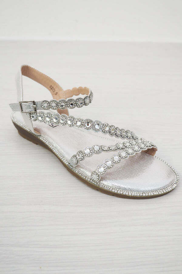 The Silver Diamanté Madrid Sandals Dolly Daydream